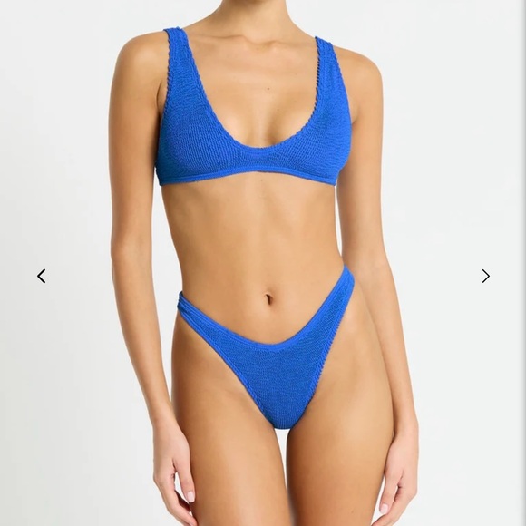 bond-eye Blue Bikini Set Sporty High-Cut Design - Picture 1 of 5